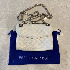 Rebecca Minkoff Quilted Mini Affair Crossbody handbag - white